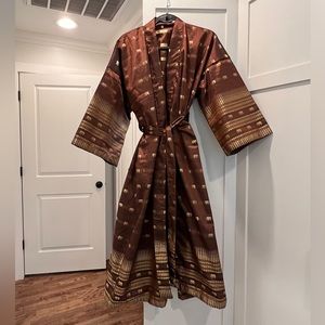 Elegant embroidered Thai robe